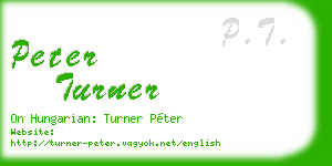 peter turner business card